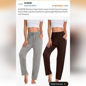 Womens Gray And Brown Lounge Pants XXL - NEW